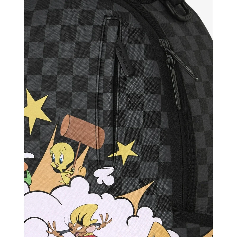 Sprayground Looney Tunes Fight Cloud Backpack Unisex Black Graphic Bag SPR256